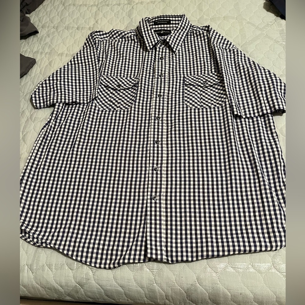 BEVERLY HILLS~POLO~BLUE PLAID~NWOT~3X